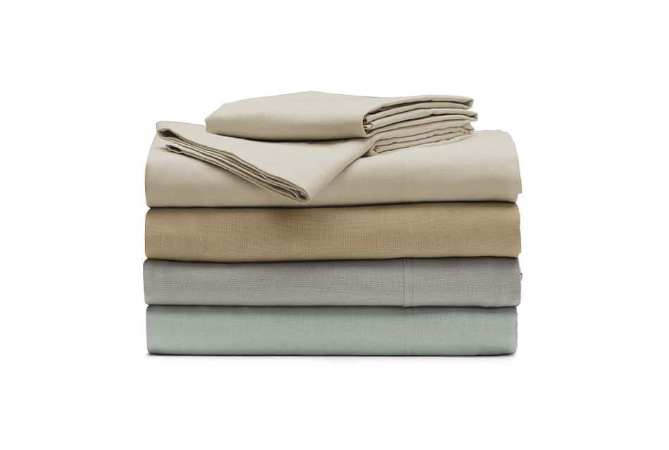 Linen Blend Ivory Sheet Set